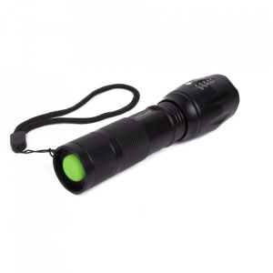 Lanterna metalica cu LED COB de mare putere, Hofftech, 5 moduri de iluminare, Neagra