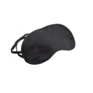 Masca de dormit, simpla, satinata, prevazuta cu doua elastice, Neagra