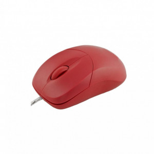 Mouse cu fir si mufa USB, design modern, compact, 1000 Dpi, Rosu