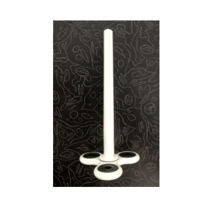 Pix Fidget Spinner Pen, triunghiular, pasta neagra, 16 cm, Alb