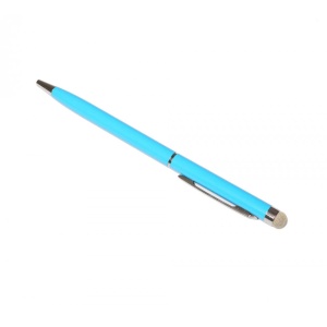 Stylus cu microfibra si pix, Turcoaz