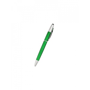 Stylus pen cu pix, model Bullet, din material plastic, Verde
