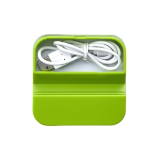 Suport de birou pentru telefon cu Hub USB incorporat, Verde Lime