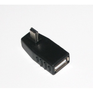 Adaptor OTG Mini USB in unghi de 90 grade cu orientare spre Stanga