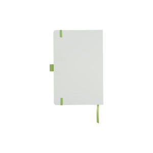 Agenda A5, JournalBooks Meyla, 80 file, coperti cartonate, file mixte, buzunar notite, Alba