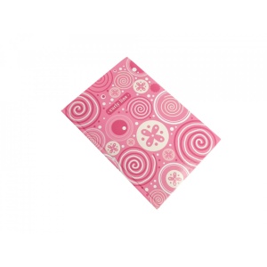 Block notes, MIXDesign, liniat dictando tip W, A5, 96 file, coperti cartonate, model Cercuri, Roz