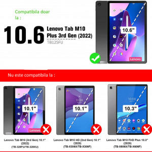 Husa compatibila cu tableta Lenovo Tab M10 Plus 10.6 Inch TB-128 2022 TPU, subtire, Frosted