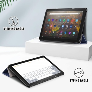 Husa Smart Cover tableta, pentru Amazon Fire HD 10 gen 13 2023, bleumarin