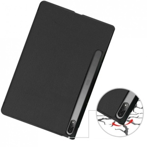 Husa Smart Cover tableta, pentru Lenovo Tab P12 Pro Q706FZ 12.6 inch, neagra