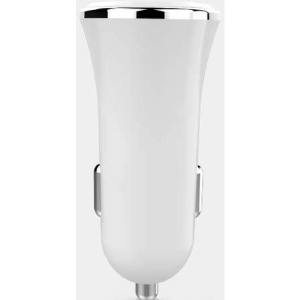 Incarcator auto - 5V 2400 mAh - cu 2 mufe USB - Alb