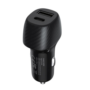 Incarcator Auto UNIQ Carbon, cu incarcare rapida, 36w 2.4A, USB tip C, Negru