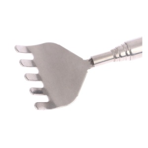 Instrument de scarpinat pentru spate, metalic, telescopic, 15-50 cm, Argintiu