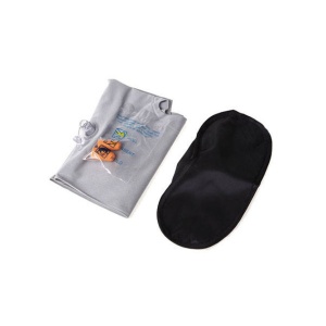 Set de calatorie, Masca de dormit, dopuri pentru urechi, perna pentru gat, Negru