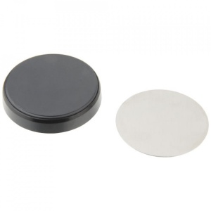 Suport auto magnetic, autoadeziv, compact, 33x8 mm, Negru