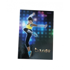 Caiet notite, Dance, liniat matematica, B5, 96 file, coperti cartonate, Negru-Galben
