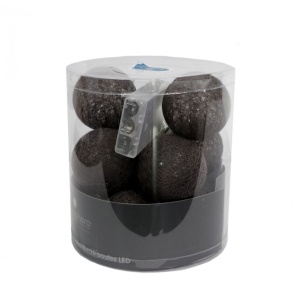 Ghirlanda cu lumini LED G3, pentru terase interioare, 165 x 6 cm, gri cafeniu