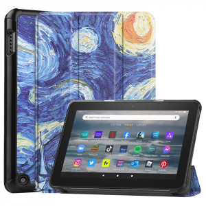 Husa Smart Cover tableta, pentru Amazon Fire 7 gen 12 2022, starry sky, albastru