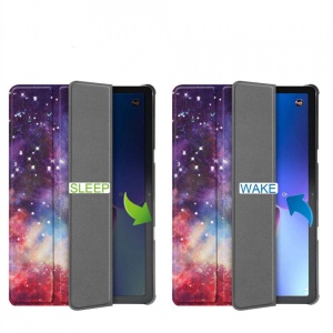 Husa smart cover tableta, pentru Lenovo Tab M10 gen 3 10.1 inch TB-328 model galaxie,roz