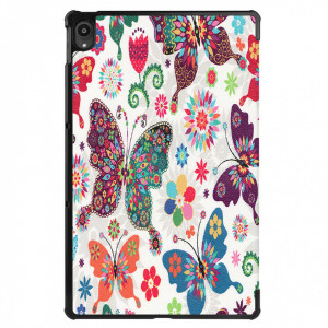 Husa smart cover tableta, pentru Lenovo Tab P11 Plus 11 inch J616/J607 model fluture, multicolor