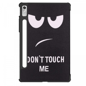 Husa Smart Cover tableta, pentru Lenovo Tab P11 Pro 2nd Gen 11.2 inch 2022 cu model fata, negru cu alb