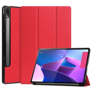 Husa Smart Cover tableta, pentru Lenovo Tab P12 Pro Q706FZ 12.6 inch, rosie