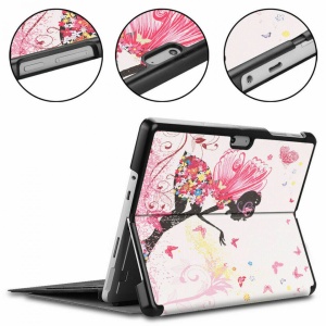Husa smart cover tableta, pentru Microsoft Surface Go 3 10.5, model zana, roz