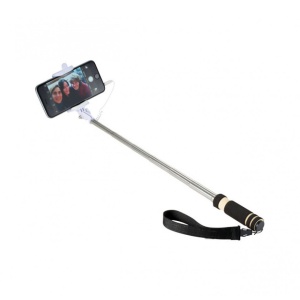 Mini selfie stick, Pocket Edition, pentru telefoane mobile, 50cm, Negru
