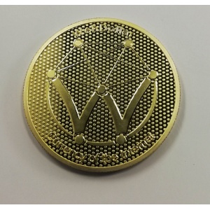 Moneda Suvenir WebDollar, diametru 40 mm, Aurie