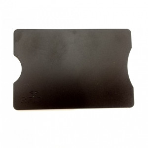 Protectie contactless RFID pentru protejarea cardurilor bancare, Plastic, Negru