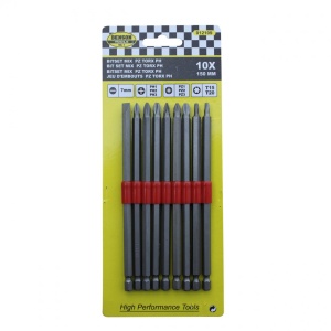 Set 10 piese, Bituri hexagonale extra lungi, cu lungime de 150 mm