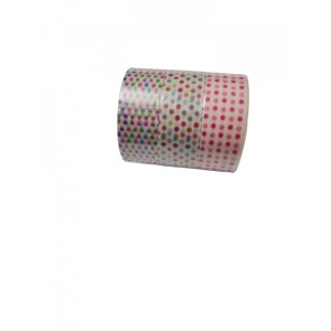 Set 3 Role Banda Adeziva Decorativa din hartie, pentru cadouri si decoratiuni, cu buline