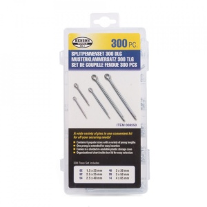 Set 300 piese, Stifturi metalice drepte, 6 dimensiuni diferite, zincate, Argintii