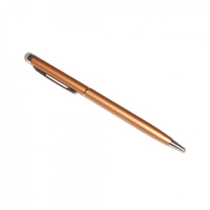 Stylus cu microfibra si pix incorporat, generatia 2, auriu