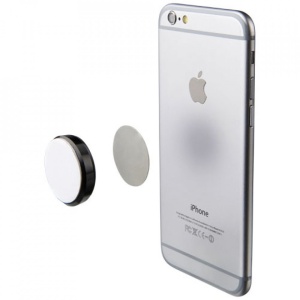 Suport auto magnetic, autoadeziv, compact, 33x8 mm, Negru