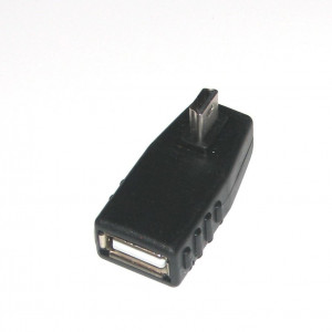 Adaptor OTG Mini USB in unghi de 90 grade cu orientare spre Stanga