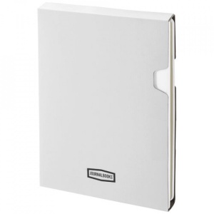 Agenda dubla DoubleDoppio, coperti groase din piele eco, A5, 2x65 file, Alb-Negru