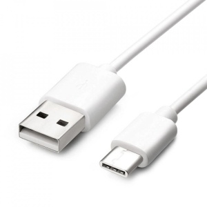 Cablu de incarcare OUTOS 2.1A, USB A catre USB-C, 100cm, Alb