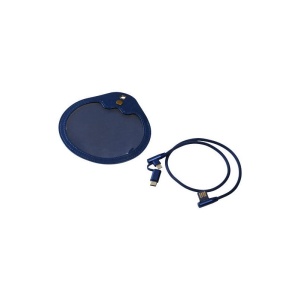 Cablu USB Combo, cu mufa combo Lightning si Micro USB, plus adaptor USB-C si husa, Albastru