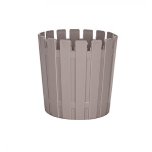 Ghiveci pentru flori, tip gardut, rotund, diametru 95mm, Gri