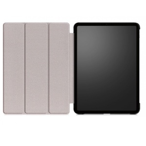 Husa Smart Cover tableta, pentru iPad Air 5 10.9 (2022) cu model face, negru cu alb