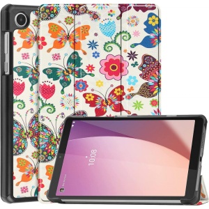 Husa Smart Cover tableta, pentru Lenovo Tab M8 gen 4 TB-300FU , fluturi multicolor