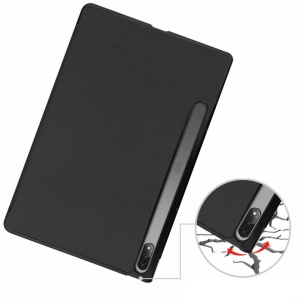 Husa Smart Cover tableta, pentru Lenovo Tab P12 Pro Q706FZ 12.6 inch, neagra