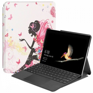 Husa smart cover tableta, pentru Microsoft Surface Go 3 10.5, model zana, roz