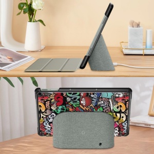 Husa Smart Cover tableta, pentru Pixel Tablet 11 inch 2023, graffiti