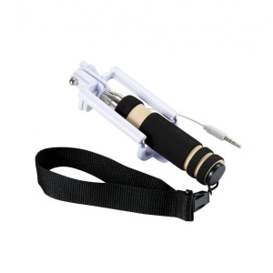 Mini selfie stick, Pocket Edition, pentru telefoane mobile, 50cm, Negru