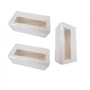 Set 3 Bucati, Cutie din plastic transparenta pentru cadouri, 104x55x46mm, transparenta