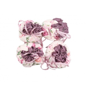 Set 4 papucei de protectie pentru scaune si mese, motiv floral