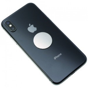 Suport auto magnetic, autoadeziv, compact, 33x8 mm, Negru