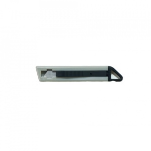 Cutter cu lama retractabila, pentru birou, 13 x 3 cm, Gri