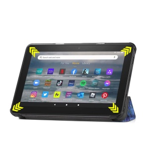 Husa Smart Cover tableta, pentru Amazon Fire 7 gen 12 2022, starry sky, albastru